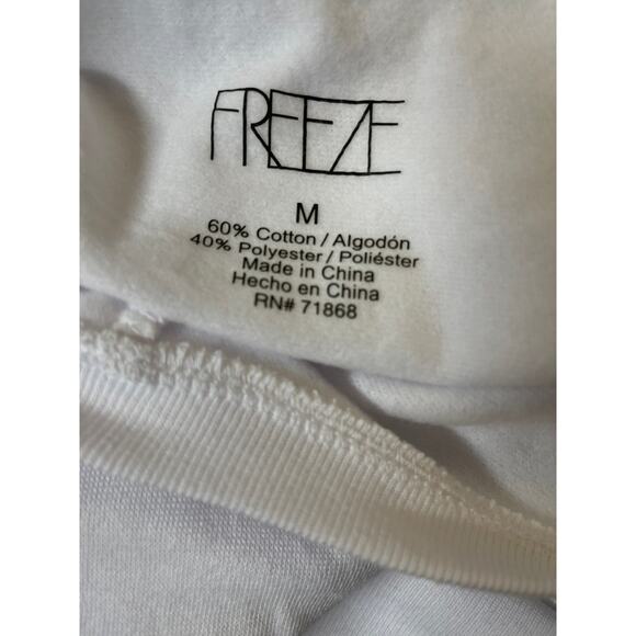 Freeze Womens White Long Sleeve Skull Graphic Pocket Sweatshirt NEW Medium - Picture 8 of 10